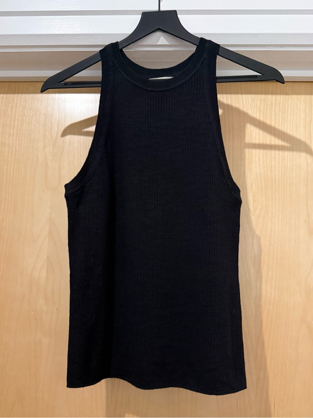 Buck Mason Coastal Linen Ribbed Halter Tank Top